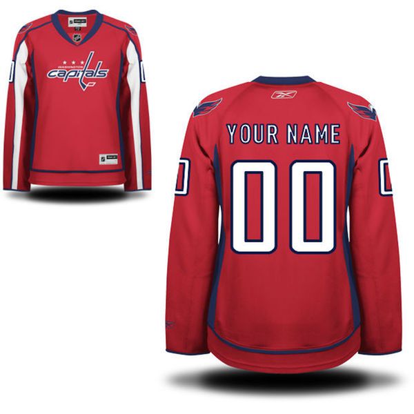Reebok Washington Capitals Women Premier Home Custom NHL Jersey - Red->->Custom Jersey